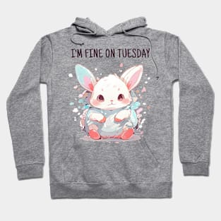 Fine tuesday rabbit Hoodie